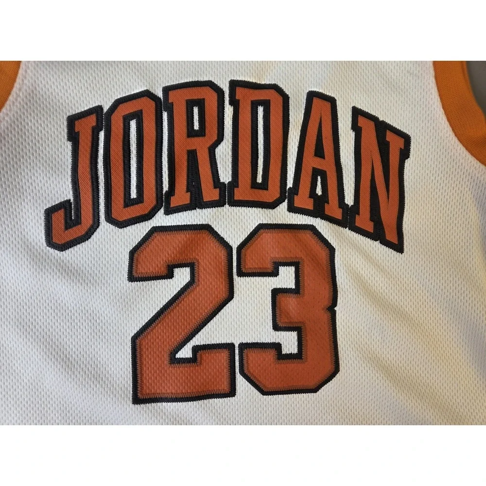 Jordan 23 Mesh Jersey Boys Size XS (3-4 yrs) Ivory White Orange NWT